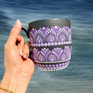 Dot Mandala Coffee Mug ( Purple )