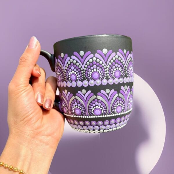 Dot Mandala Coffee Mug ( Purple ) - Image 2