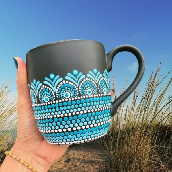 Mandala Coffee Mug (Blue) - Image 2