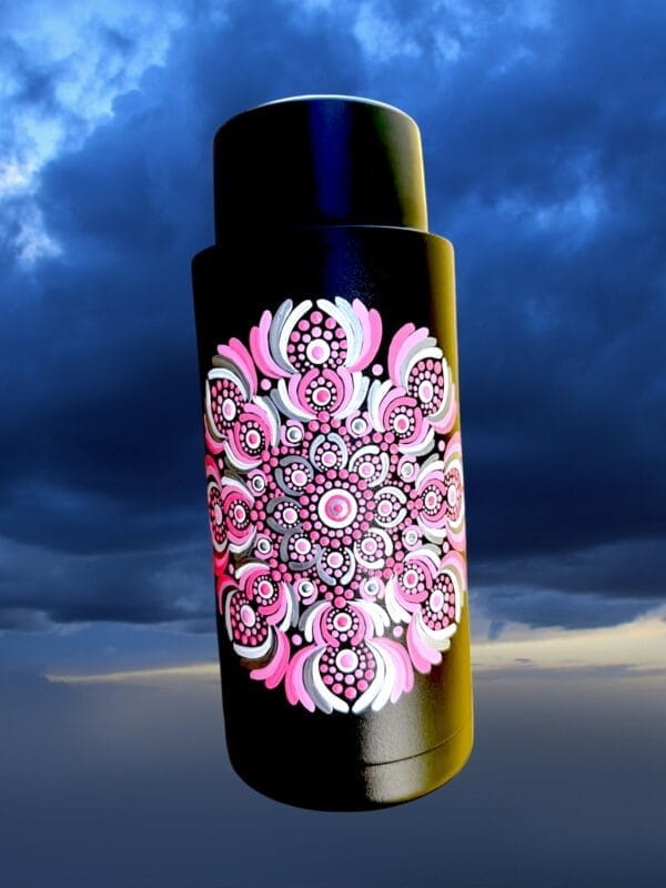 34oz Dot Mandala Water Bottle