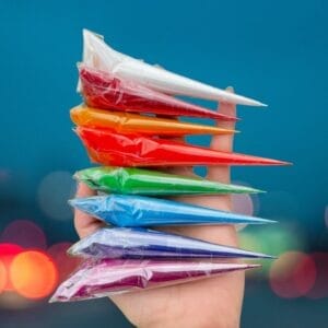 Acrylic paint filled cones for dot & henna painting, colorful cones,Vibrant color cones.