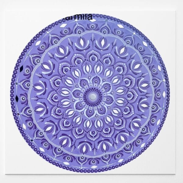 18” Dot Mandala Art on Wooden Board