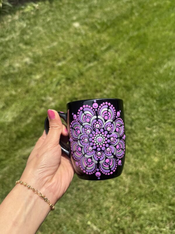 Dot Mandala Coffee Mug ( Purple )