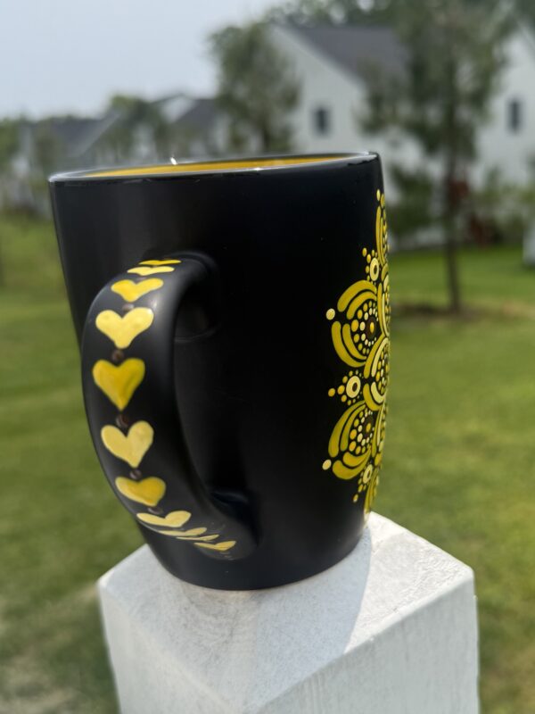 Sunflower Dot Mandala Mug - Image 3