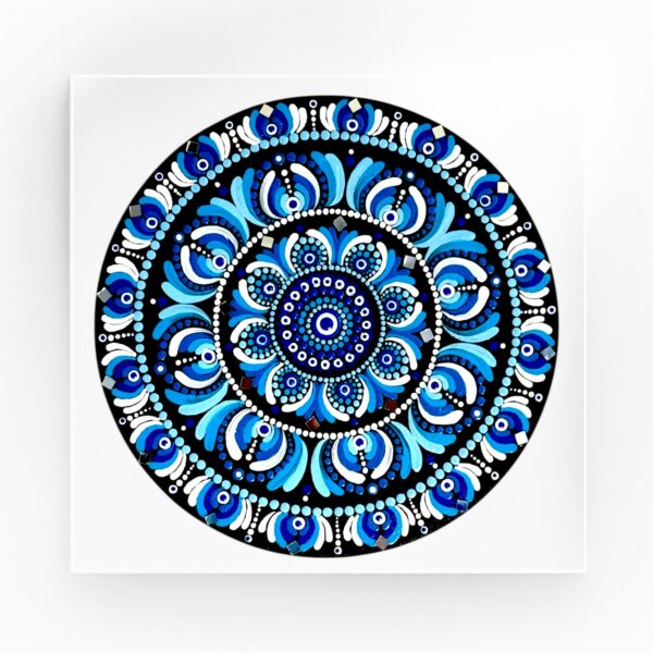 8” Dot Mandala Art on Wooden Board