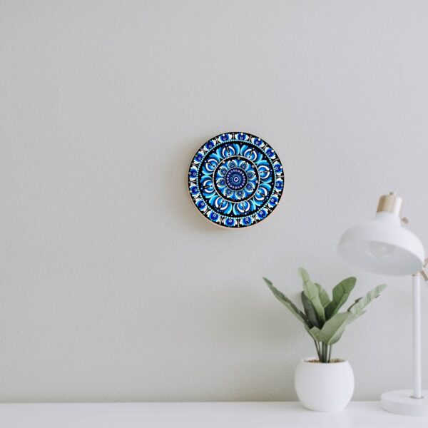 8” Dot Mandala Art on Wooden Board - Image 2