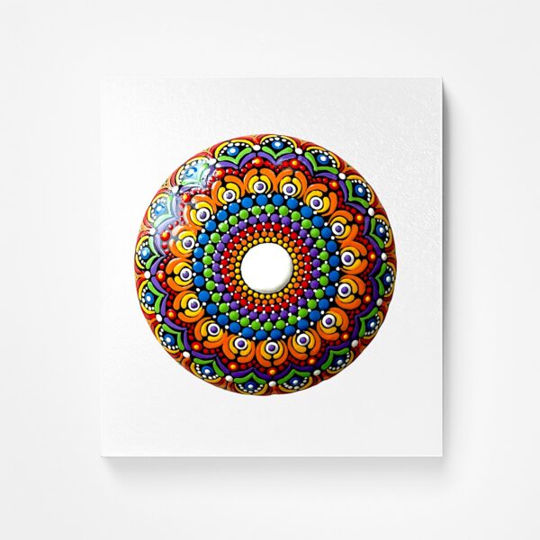 Mandala Stone (Rainbow colors)