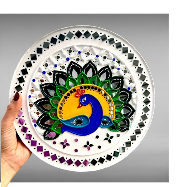 10” Peacock Lippan Artwork