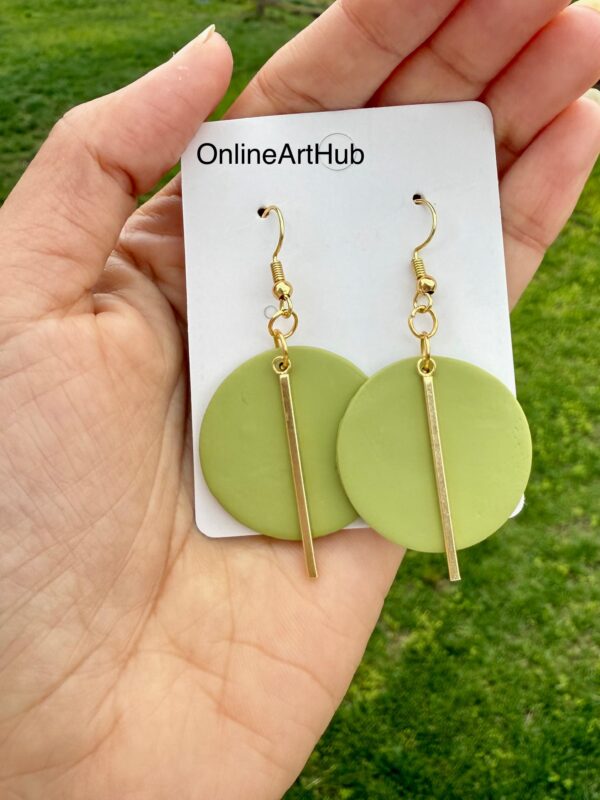 Handmade Polymer Clay neutral dangle Earrings
