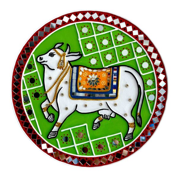 10” Cow Lippan Artwork