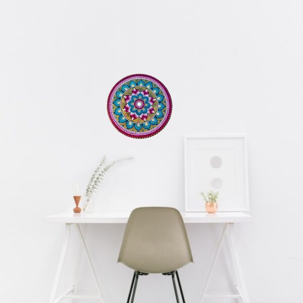 10” Dot Mandala Canvas Wall Art - Image 2