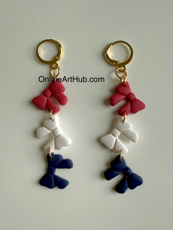 Handmade Polymer clay 4th of July Dangles - Image 3