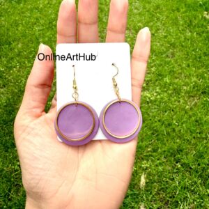 Handmade Polymer Clay neutral dangle Earrings