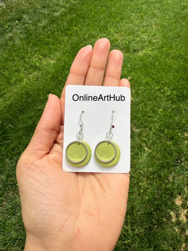 Handmade Polymer Clay neutral dangle Earrings