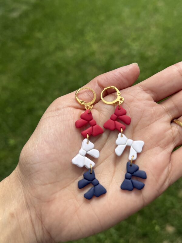 Handmade Polymer clay 4th of July Dangles - Image 2