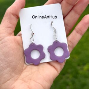 Handmade Polymer Clay Flower dangle Earrings