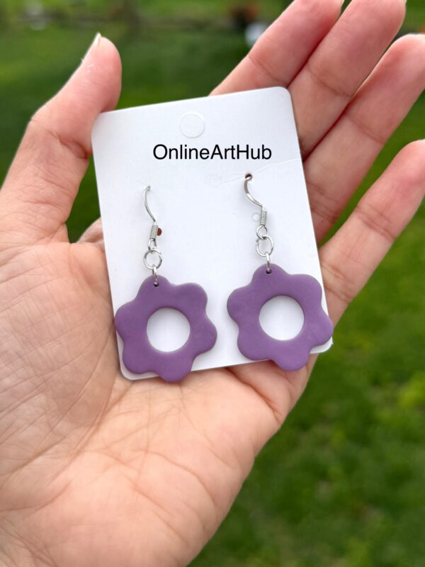 Handmade Polymer Clay Flower dangle Earrings