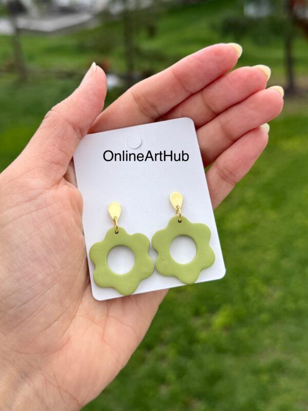 Handmade Polymer Clay Flower dangle Earrings