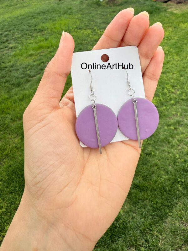 Handmade Polymer Clay neutral dangle Earrings