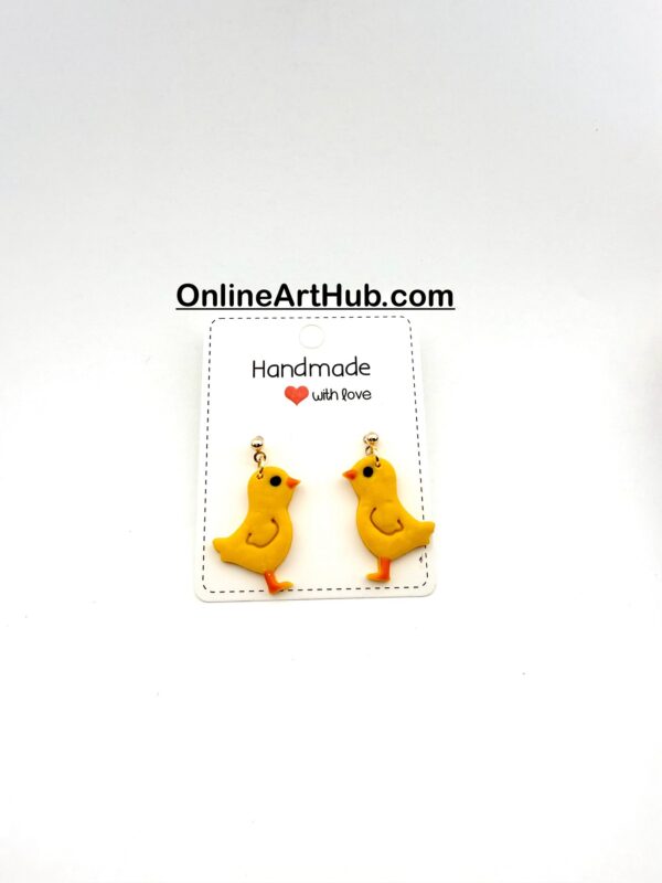 Cute Chick polymer clay Earrings 🐥🐣 - Image 4