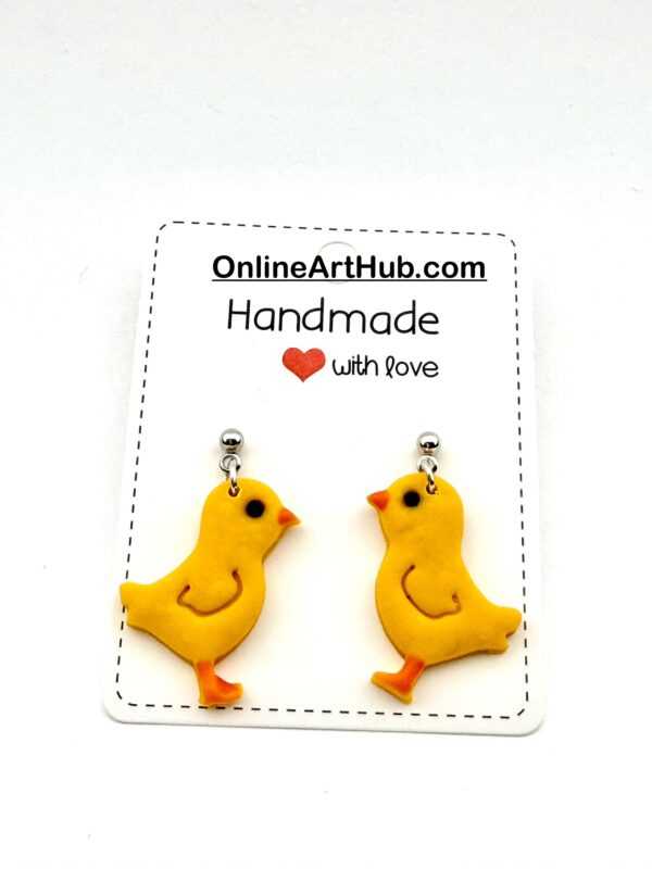Cute Chick polymer clay Earrings 🐥🐣 - Image 3