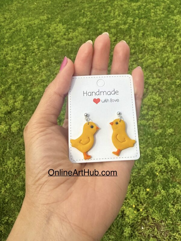 Cute Chick polymer clay Earrings 🐥🐣