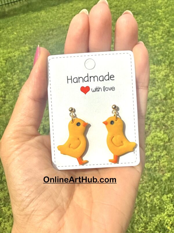 Cute Chick polymer clay Earrings 🐥🐣 - Image 2