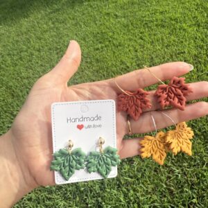 Fall special mapel leaves earrings,