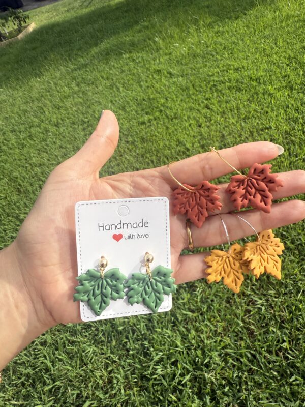 Fall special mapel leaves earrings,