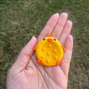 Handmade Polymer Clay yellow duck Worry Stone – Pocket Buddy