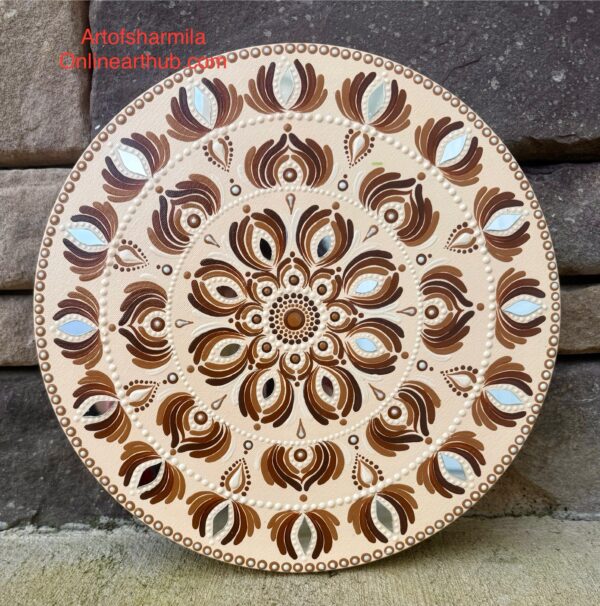 12” Dot Mandala artwork, mandala art